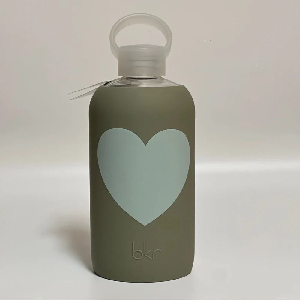 bkr Aspen Love Big Bottle Glass Water Bottle 1L (32oz) NWT